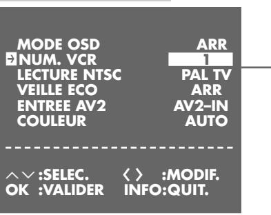 GRUNDIG SEVILLA SE 1405 HIFI/NIC - Sélection du niveau d'utilisation du magnétoscope - 1