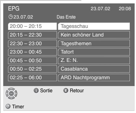 GRUNDIG SINIO DTR 6110 S - Interruption d'un enregistrement par programmation en cours - 2