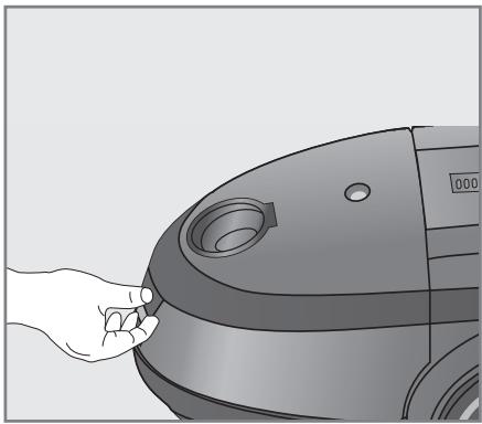 GRUNDIG VCC 9850 VACUUM CLEANER, BAGGED - Changement du sac à poussière - 1