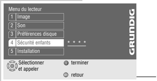 GRUNDIG XENARO GDP 6150 /1 - Sécurité pour enfants - 1