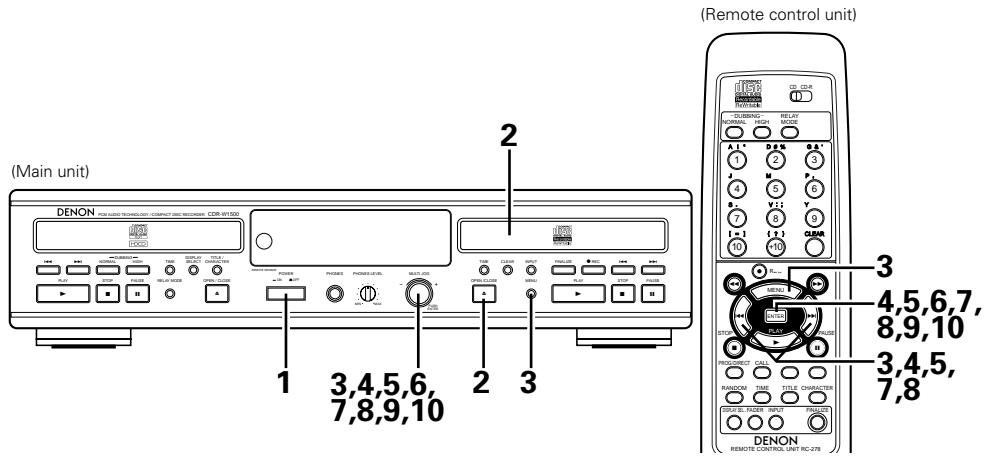 DENON CDR-W1500 - Registration of the tracks to which you do not wish to listen - 2