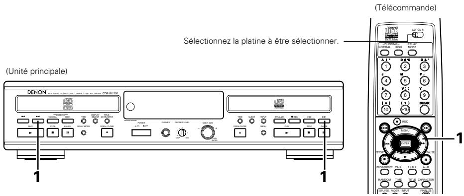 DENON CDR-W1500 - Déplacement avant au début de la piste suivante - 1