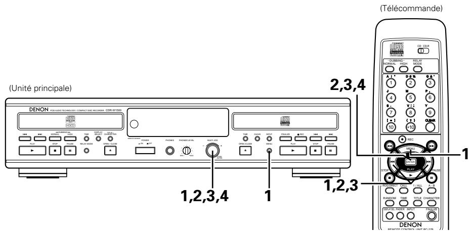 DENON CDR-W1500 - Effacement de titres de disque - 1