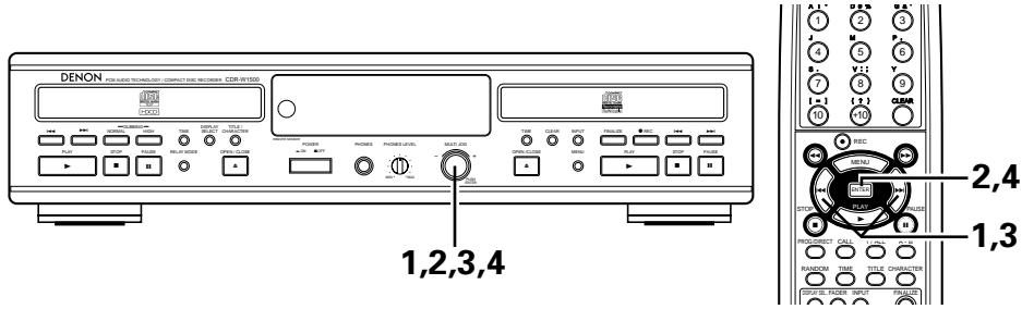 DENON CDR-W1500 - Ajuste de lamarca de pistas automatica (ATM) - 1
