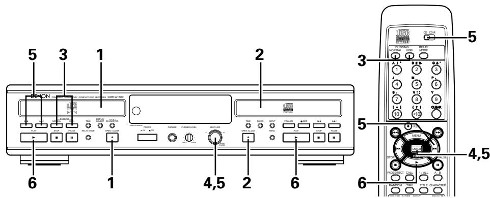 DENON CDR-W1500 - NOTA: - 2