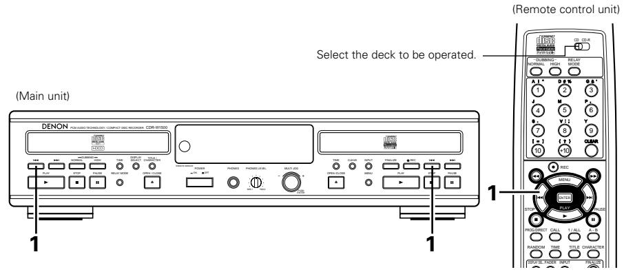 DENON CDR-W1500 - Moving ahead to the beginning of the next track - 3