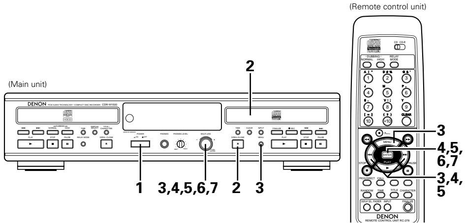 DENON CDR-W1500 - Erasing the tracks - 1