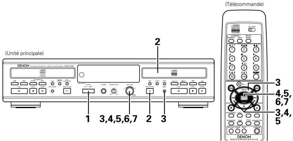 DENON CDR-W1500 - Effacement des plages - 1