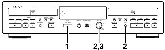 DENON CDR-W1500 - Méthode de paramétrage - 1