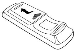 DENON CDR-W1500 - Inserting the batteries - 1