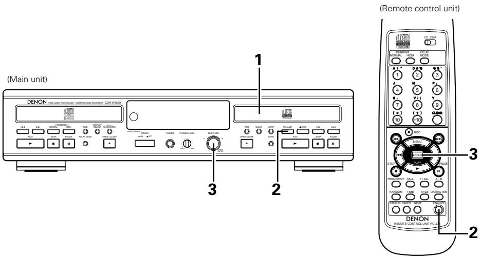 DENON CDR-W1500 - Auto finalizing - 1
