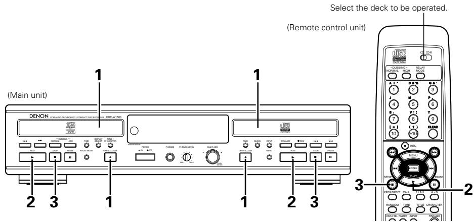 DENON CDR-W1500 - Starting playback - 1
