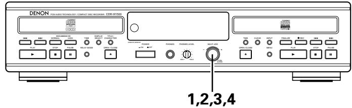 DENON CDR-W1500 - Setting of the intro play time for scan recording - 1