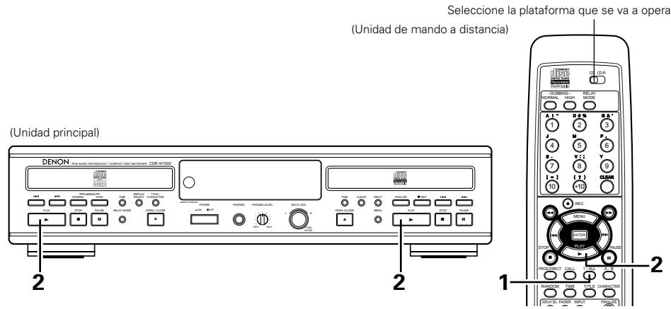 DENON CDR-W1500 - Reproduccion de todas las pistas repetidamente [All Track Repeat] - 1