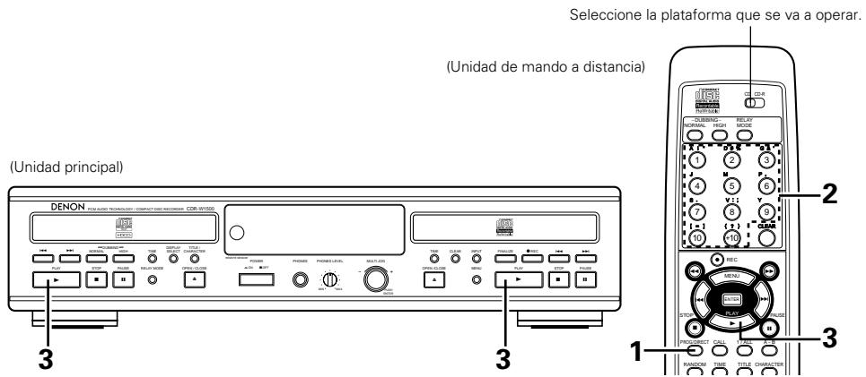 DENON CDR-W1500 - Reproduccion de pistas en unorden determinado - 1