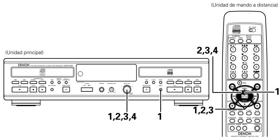 DENON CDR-W1500 - Borrado de titulos de discos - 1