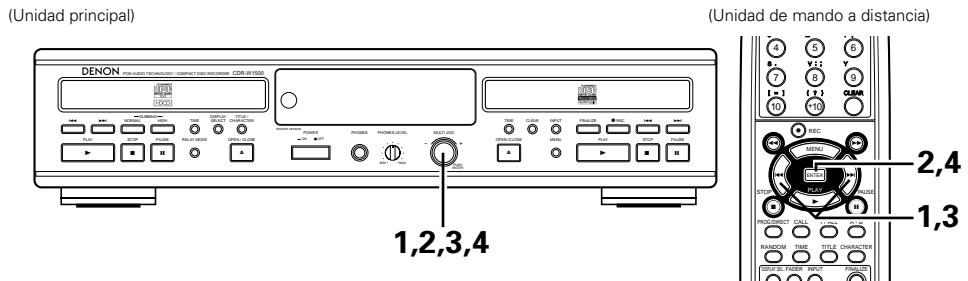 DENON CDR-W1500 - Ajuste del modo de reproduccion de salto - 1