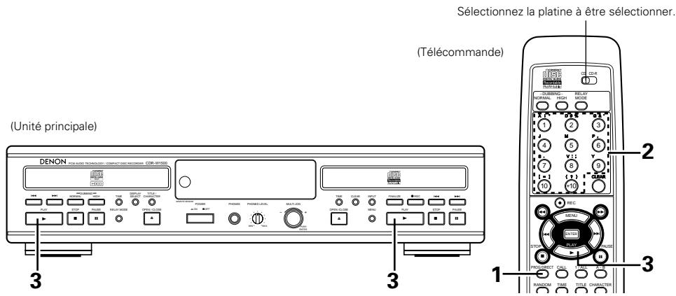 DENON CDR-W1500 - Lecture des pistes dans un certain ordre lecture programmée - 1