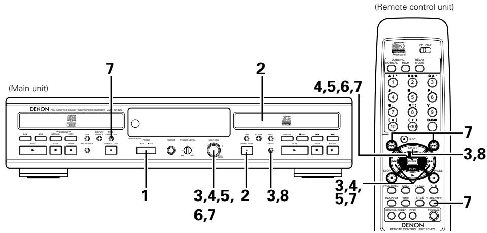 DENON CDR-W1500 - Text editorings - 1