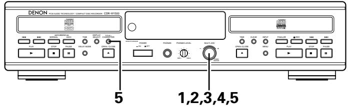 DENON CDR-W1500 - Setting of the Custom Index - 1