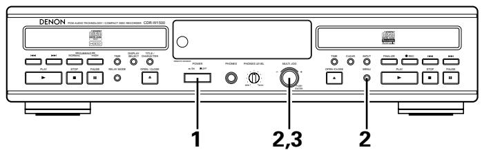 DENON CDR-W1500 - Método de configuración - 1
