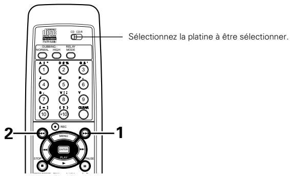 DENON CDR-W1500 - Repérage de la position désirée pendant l'écoute du son - 1