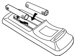 DENON CDR-W1500 - Inserting the batteries - 2