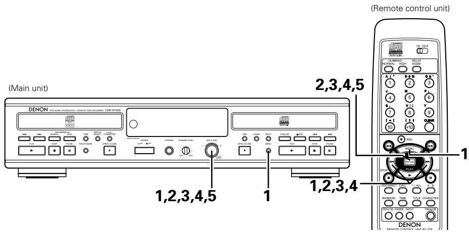 DENON CDR-W1500 - Erasing track titles - 1