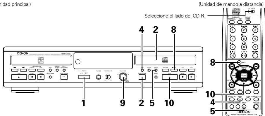 DENON CDR-W1500 - Comenzar grabación digital - 1