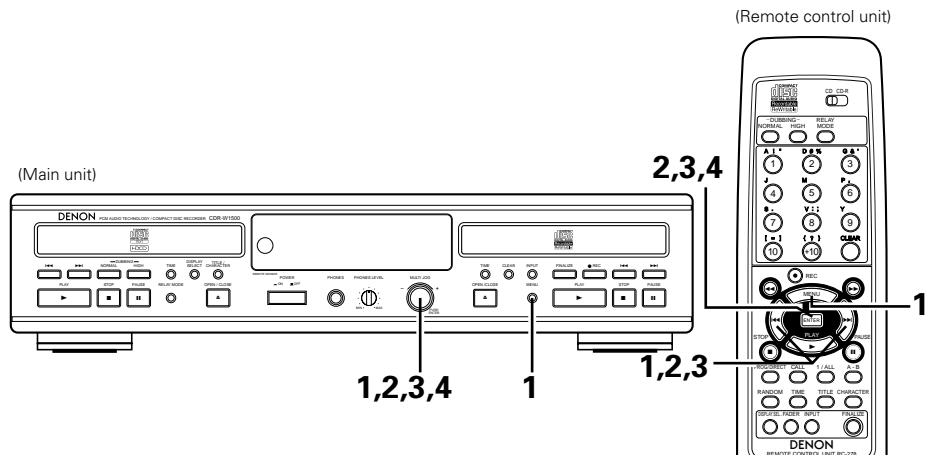 DENON CDR-W1500 - Erasing disc titles - 1