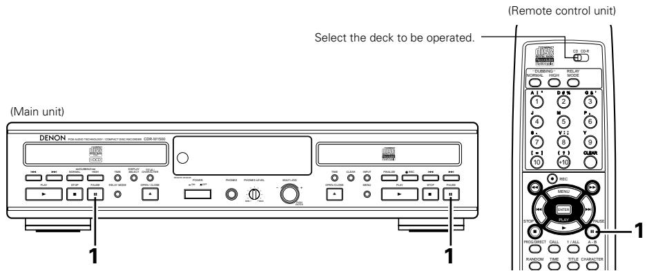 DENON CDR-W1500 - Moving ahead to the beginning of the next track - 5