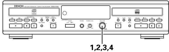 DENON CDR-W1500 - Setting the Synchro Recording Mode - 1