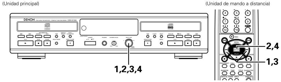 DENON CDR-W1500 - Ajuste del modo de reproduccion por temporizador - 1
