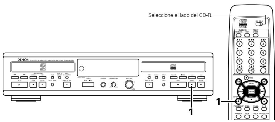 DENON CDR-W1500 - Detencion de la grabacion - 1