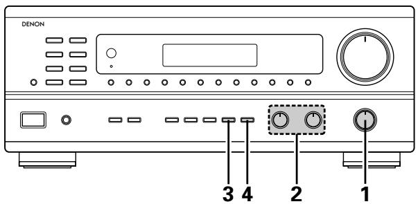 DENON DRA-685 - Réglage de la commande balance TONE (tonalité d'équilibre) et loudness (compensation physiologique) - 1