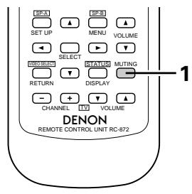 DENON DRA-685 - Utilisation de la fonction de mise en sourdine - 1