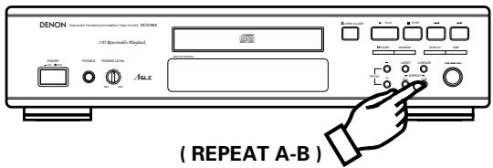 DENON DCD-685 - Repeating playback of a desired interval ...... A-B Repeat - 1