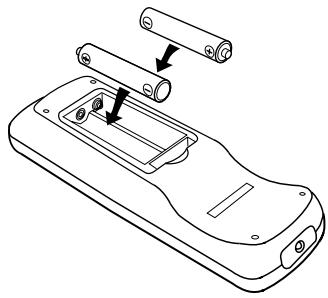 DENON DCD-685 - Colocação das pilhas secas - 2