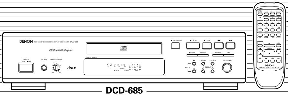 DENON DCD-685 - INSTRUÇÕES DE OPERAÇÃO - 2