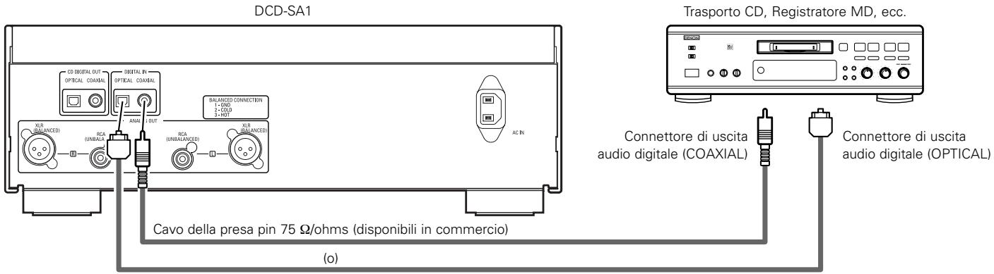 DENON DCD-SA1 - Collegamenti della presa di entrata digitale (COAXIAL/OPTICAL) - 1
