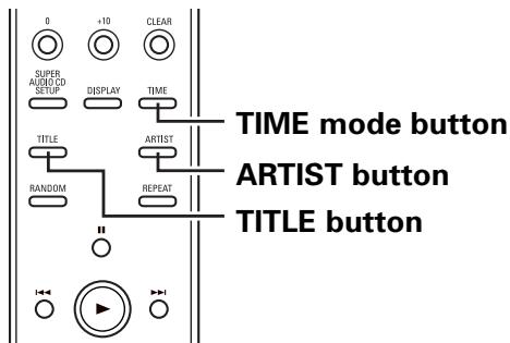 DENON DCD-SA1 - To display text (Super Audio CD only) - 1