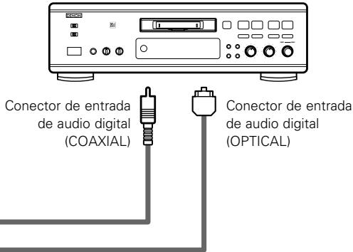 DENON DCD-SA1 - Conexiones con la clavija de entrada digital (COAXIAL/OPTICAL) - 2