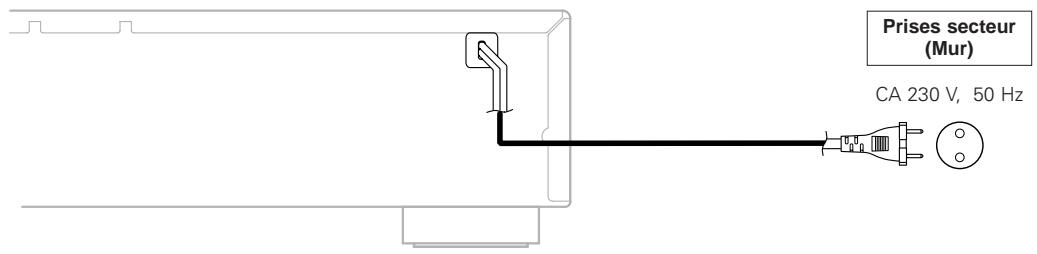 DENON DN-C100P - Connexion du cordon d'alimentation - 1