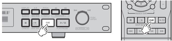 DENON DN-C640 - Retour à la position où la lecture a commencé - 1
