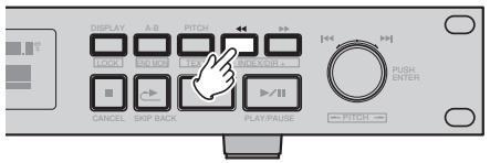 DENON DN-C640 - Recherche manuelle vers l'arrière - 1
