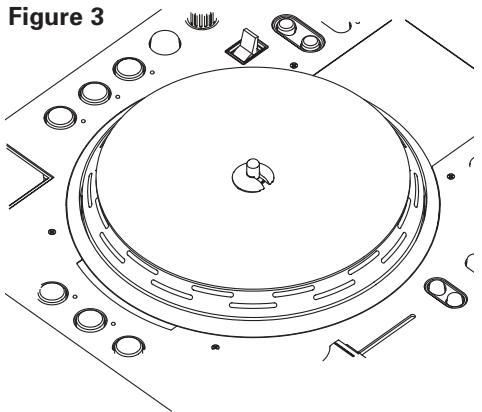 DENON DN-S3500 - Installation du plateau, du DISQUE scratch et du TAPIS anti-derapant - 4