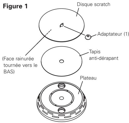 DENON DN-S3500 - Installation du plateau, du DISQUE scratch et du TAPIS anti-derapant - 1