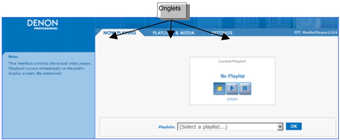 DENON DN-V755 - Guide de démarrage rapide pour la fenêtre principale de l'application - 1