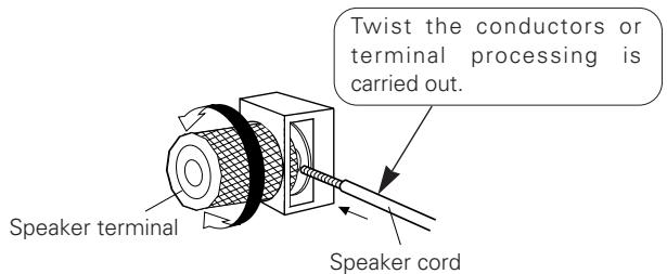 DENON PMA-SA1 - Connecting the speakers - 1