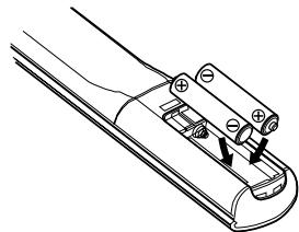 DENON PMA-700AE - Insertion des piles - 2